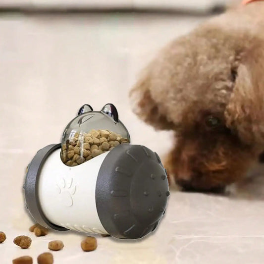 Rocking Bear Snack-Dispensing Dog Toy – Interactive Food Dispenser & Tumbler Feeder for Dogs & Cats