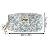 Portable Floral Pen Bag – Large Capacity Pencil Case, Multifunctional Stationery Storage Organizer for Students & School