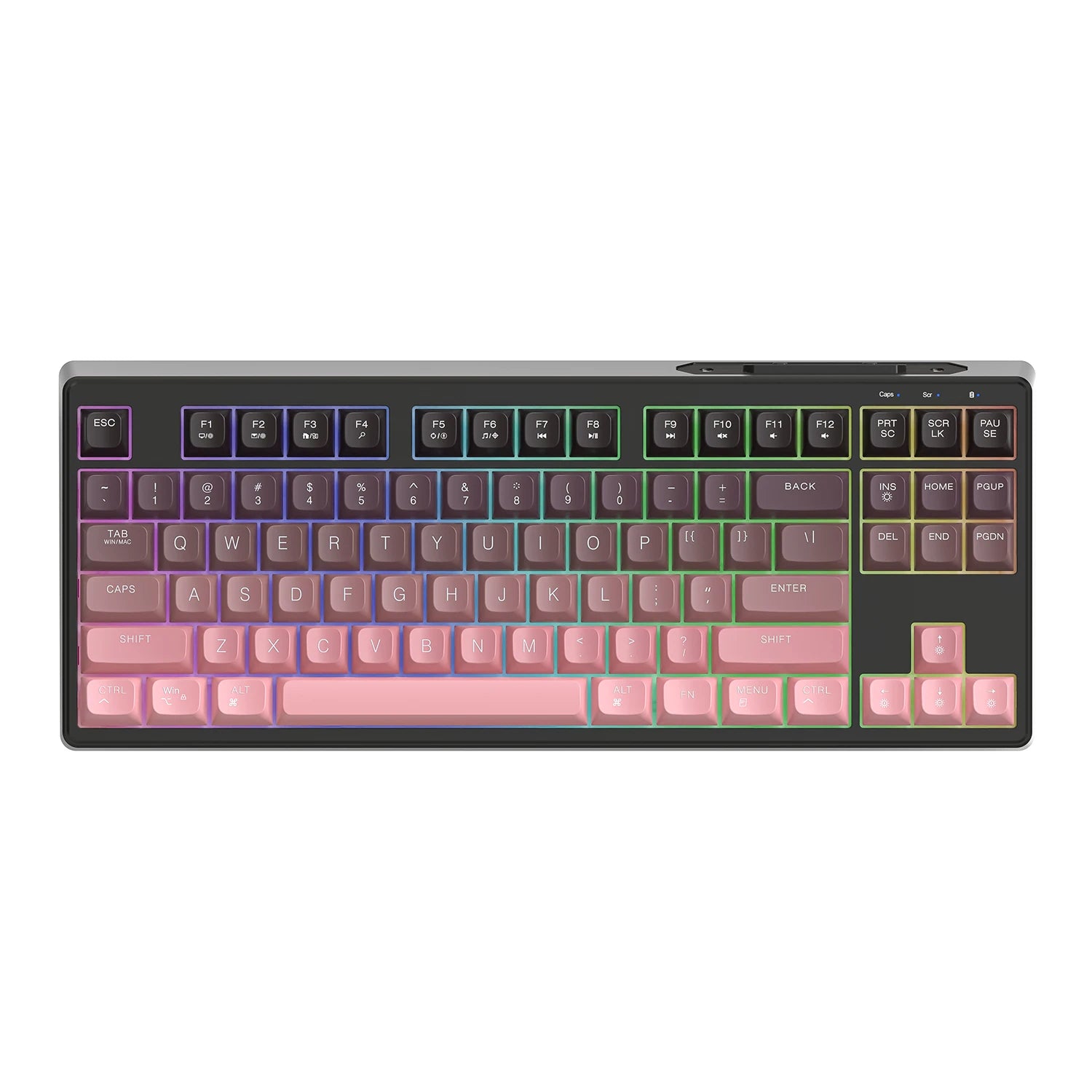 MambaSnake X FreeWolf M87 Wireless Gaming Keyboard – 75% Silent Membrane with RGB & PBT Keycaps