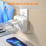 6-in-1 Functional Power Socket – 3 AC Outputs, 2 USB Ports & 1 Type-C with Power Switch Button for Home, Office & Travel Use