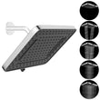 13″ High-Pressure Rain Shower Head – 5 Spray Modes, Chrome Finish
