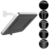 13″ High-Pressure Rain Shower Head – 5 Spray Modes, Chrome Finish