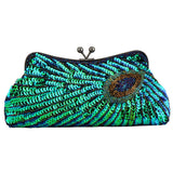Luxury Peacock Beaded Sequin Evening Clutch – Elegant Diamond Shoulder Bag for Weddings, Parties & Special Events (2025 Edition)