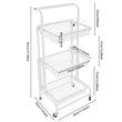 3-Tier Adjustable Rolling Storage Cart with Lockable Wheels – Multi-Room Organizer