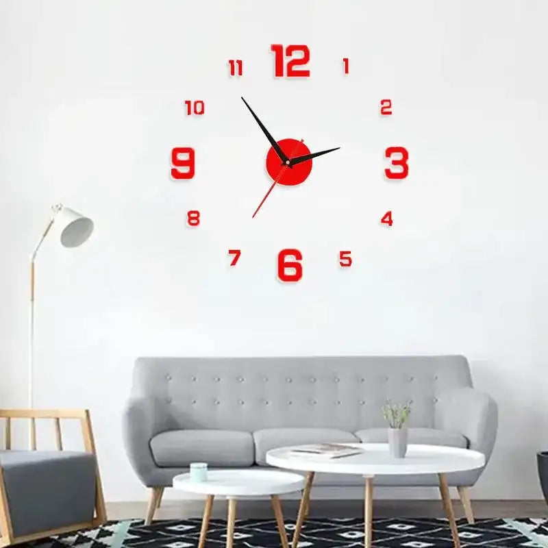 Silent DIY Wall Clock – Creative Night-Light Wall Decoration for Living Room & Bedroom