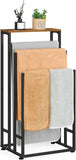Freestanding Towel Rack 3-Tier Storage Shelf – Slim Space-Saving Black Finish