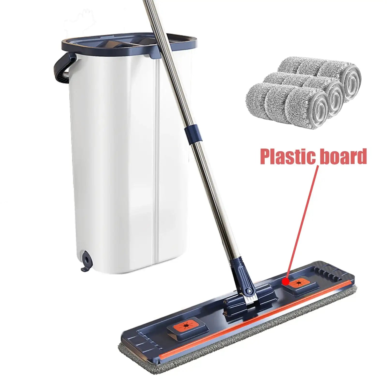 Dual-Compartment Floor Washing Mop & Bucket Set – Hands-Free Lazy Clean System