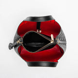 Women’s PU Leather Hard-Body Shoulder Bag – Large Capacity Embossed-Letters Casual Tote