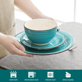 Vancasso Bella 16-Piece Porcelain Dinnerware Set – Vintage Ceramic Plates, Bowls & Mugs (Service for 4)