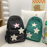 Korean Y2K Star Aesthetic Backpack for Women – Large Capacity Multi-Pocket School, Travel & Daily Use Bag