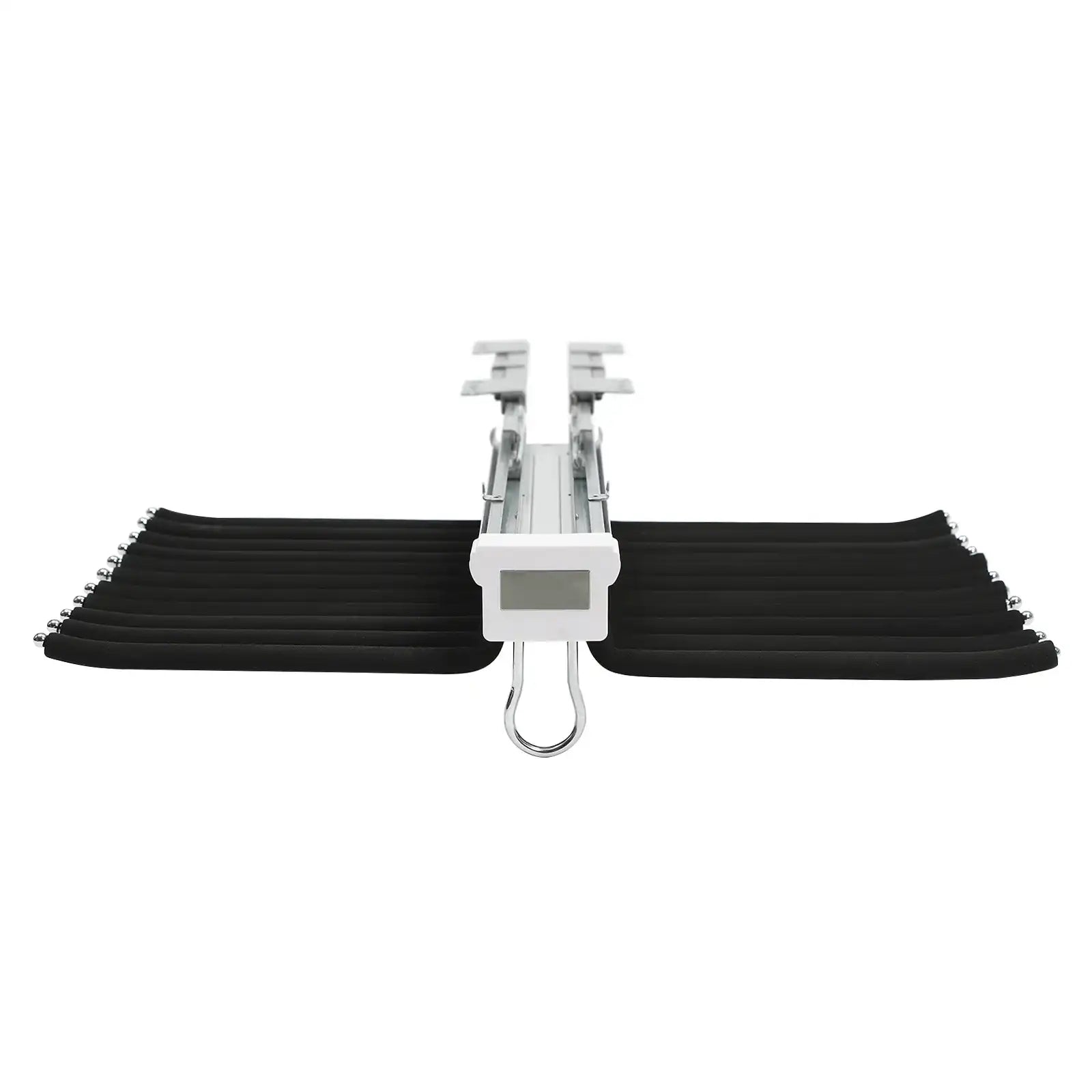 22-Arm Pull-Out Trousers Rack Steel Pants Hanger Bar Slide-Out Closet Organiser (Black)