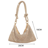 Women’s Full Diamond Evening Bag – Rhinestone-Encrusted Luxury Shoulder Purse, Elegant Clutch Handbag for Weddings & Dinner Parties