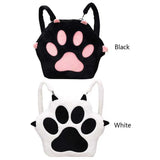 Cute Cat Paw Plush Backpack with Adjustable Straps – Sweet School Bag for Girls & Women