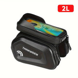 Waterproof Top-Tube Bike Frame Bag with 7″ Phone Pouch – Cycling Accessory for MTB & Commuter