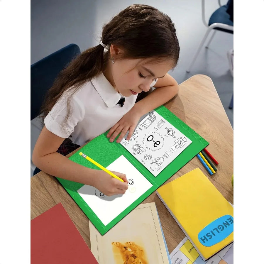 25 Pack 2-Pocket Folders – Assorted Colors, Letter Size Paper File Folders for School, Office & Home Organization