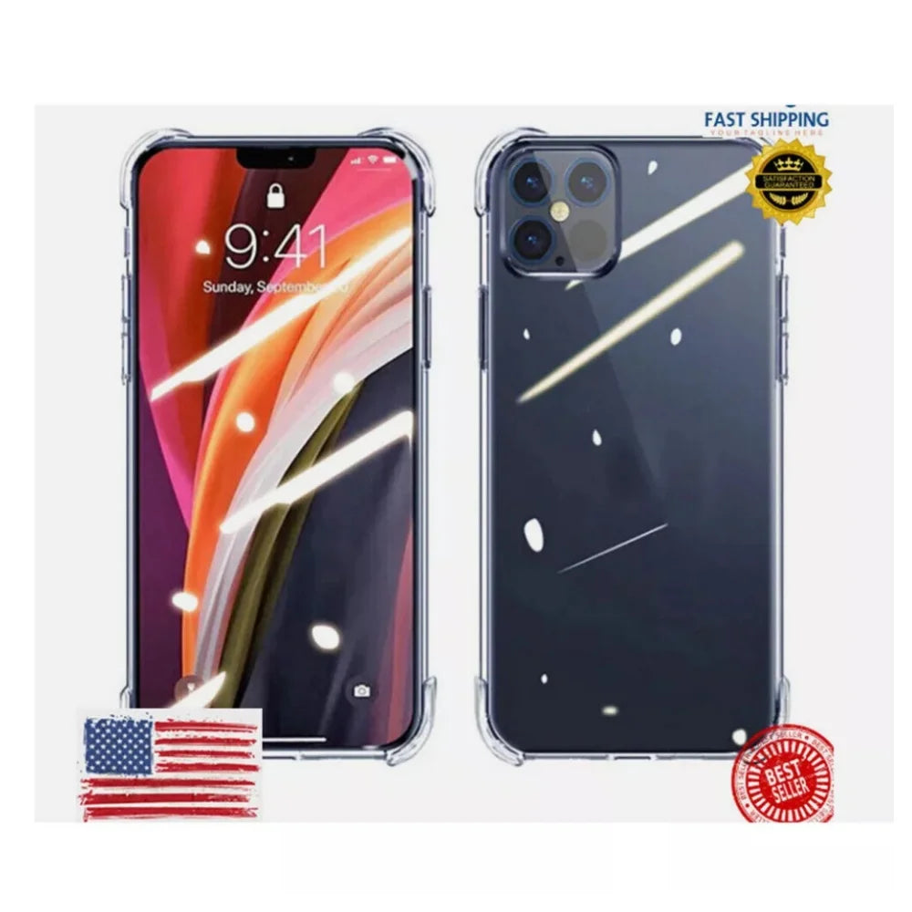 Clear iPhone Case – Scratch-Resistant Transparent Protective Cover for iPhone 14, 13, 12 & 11 Pro
