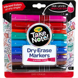 Crayola Take Note Dry Erase Markers – 12 Count Low-Odor Chisel Tip Whiteboard Markers for Classroom & Office ✍️