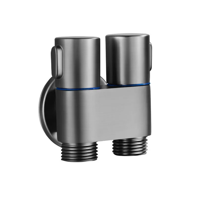 Wall-Mount Angle Valve Bidet Sprayer Set – Dual Outlet Zinc Alloy Plumbing Kit 🚿