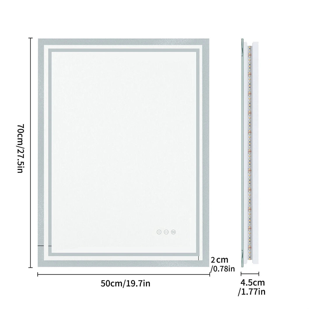 LED Bathroom Mirror – Backlit, Dimmable, Anti-Fog Makeup Mirror (IP65 Rated)
