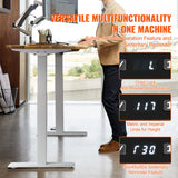 SucceBuy Electric Standing Desk Frame – Ergonomic Adjustable Legs for DIY Workstation (Black & White)