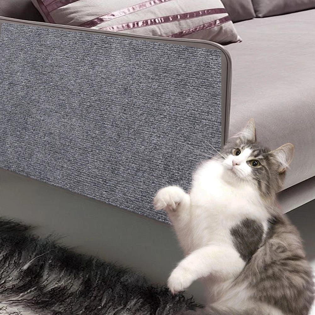 Self-Adhesive Cat Scratch Board – Carpet Sofa Protector & DIY Wall Scratching Post, Trimmable Anti-Scratch Pad for Cats