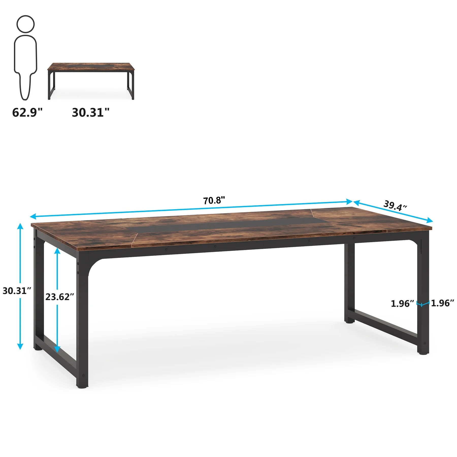 🖥️ Tribesigns 70.8" Modern Computer Desk – Large Executive Office Desk & Writing Workstation for Home & Business