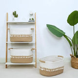 Cotton Rope Storage Bins – Set of 3 Stylish Woven Baskets for Home Organization, Toys, Blankets & Everyday Essentials