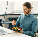 20PCS Disposable Two-Compartment Lunch Boxes – Stackable Microwave-Safe Food Containers