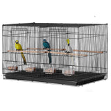 Succebuy 30in Flight Bird Cage – Stackable Divided Travel Cage with Handle & Perch for Small Birds and Pets