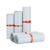 100 Pack White Courier Mailing Bags – Self-Seal Plastic Packaging Pouches, Durable Express Storage & Shipping Envelopes