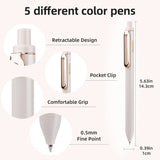 5-Pack 0.5 mm Black Gel Pens – Smooth Writing for Students & Professionals ✍️🖊️