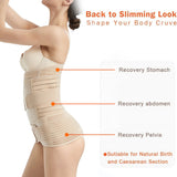3-in-1 Postpartum Abdominal Belt – Three-Piece Adjustable Recovery Set for Waist Cinching, Body Shaping & Abdominal Support