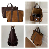 Women’s Suede Tote Bag – Large-Capacity Vintage Winter Shoulder Handbag for Shopping, Work & Daily Commute