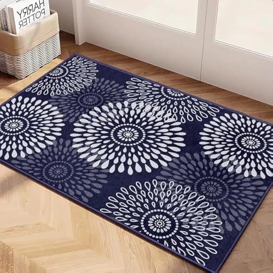 Washable Entryway Rug 2x3 – Ultra-Thin Foldable Non-Slip Runner Carpet for Kitchen, Bedroom & Bathroom