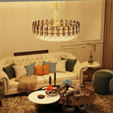 Luvodi 80cm Round Crystal Chandelier – Super Bright Pendant Ceiling Light for Home & Hotel Décor