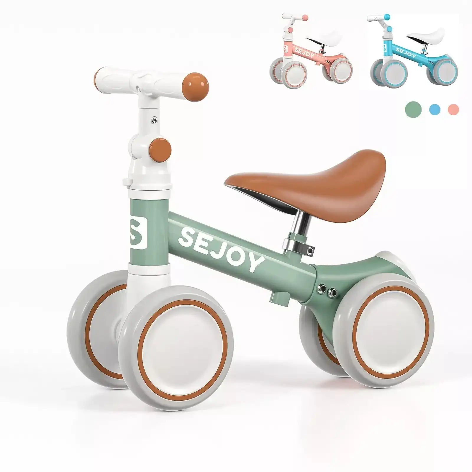 SEJOY Baby Balance Bike – Adjustable Toddler First Walking Bike for Boys & Girls (Seat & Handle Height Adjustable)