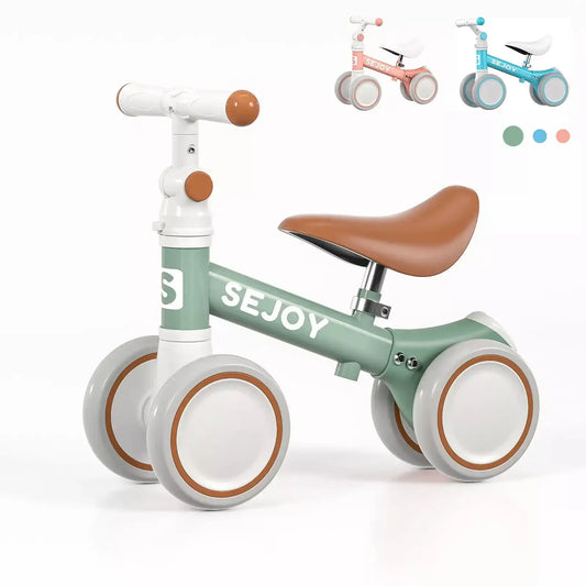 SEJOY Baby Balance Bike – Adjustable Toddler First Walking Bike for Boys & Girls (Seat & Handle Height Adjustable)