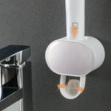 Automatic Toothpaste Dispenser & Toothbrush Holder – Wall-Mounted Bathroom Organizer