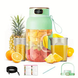 40oz USB Rechargeable Portable Blender – Dual Lids, Silicone Straw & BPA-Free Design for Smoothies & Shakes 🥤⚡