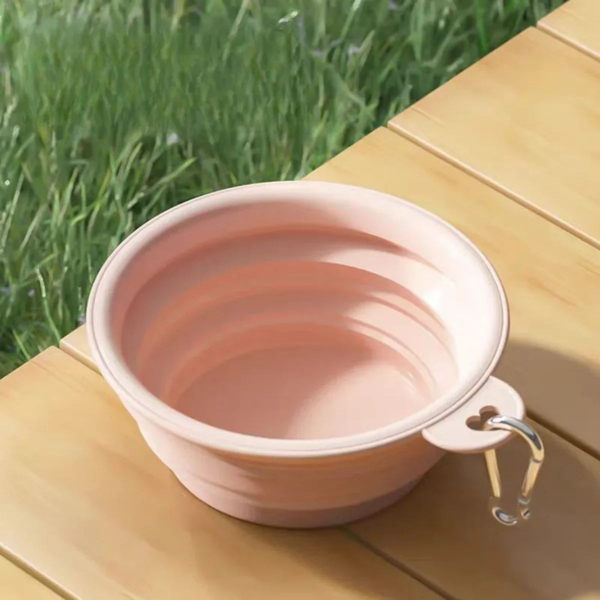 2-Pack Collapsible Pet Silicone Bowls – Portable Folding Food & Water Dishes with Carabiner for Dogs & Cats, Camping & Travel