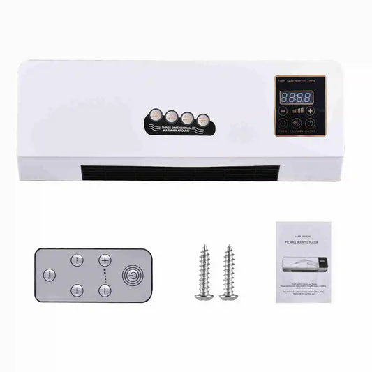 2-in-1 Wall-Mounted Heater & Fan – Digital Display, Nature Wind Mode & Timer for Home/Office/Dormitory