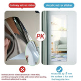 4 Pcs 3D Self-Adhesive Mirror Wall Stickers – Flexible Acrylic DIY Mirror Panels for Modern Living Room Décor (20–30 cm, 2 mm Thick)