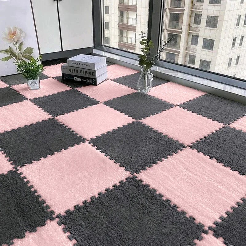 24PCS Interlocking Foam Floor Mat – Soft EVA Non-Slip Carpet Tiles for Bedroom & Living Room