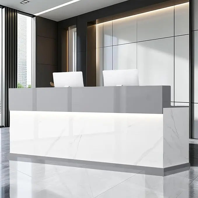 🛋️ 63–71" Reception Desk – Front Counter with Lockable Drawers for Retail, Office & Reception Areas