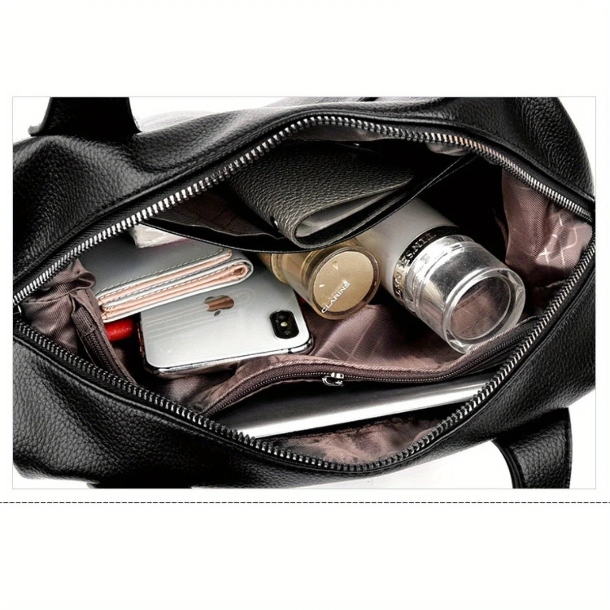 Women’s Classic 2-Way Leather Bag – Premium Soft PU Shoulder & Crossbody Pillow Tote for Business, Work & Daily Use