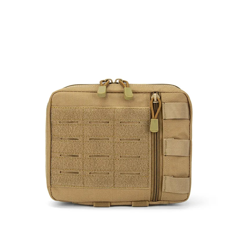 Tactical MOLLE Admin Utility Pouch – Laser-Cut Horizontal EDC Tool Bag | Outdoor Modular Waist Pack