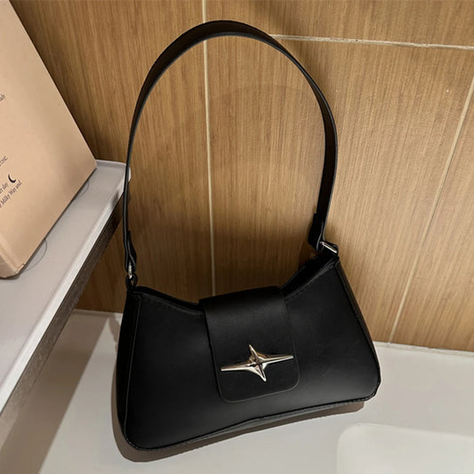 Women’s Sequin Shoulder Bag – Y2K PU Leather Zipper Handbag for Outdoor & Leisure