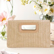 Women Straw Woven Tote Bag – Large Capacity Raffia Evening Crossbody & Hasp-Closure Summer Vacation Purse