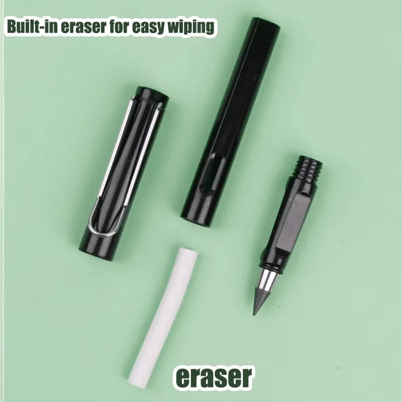 Infinity Pencils Set (17 pcs) – No Ink, No Sharpening Eternal Writing Pencils with Nib & Eraser
