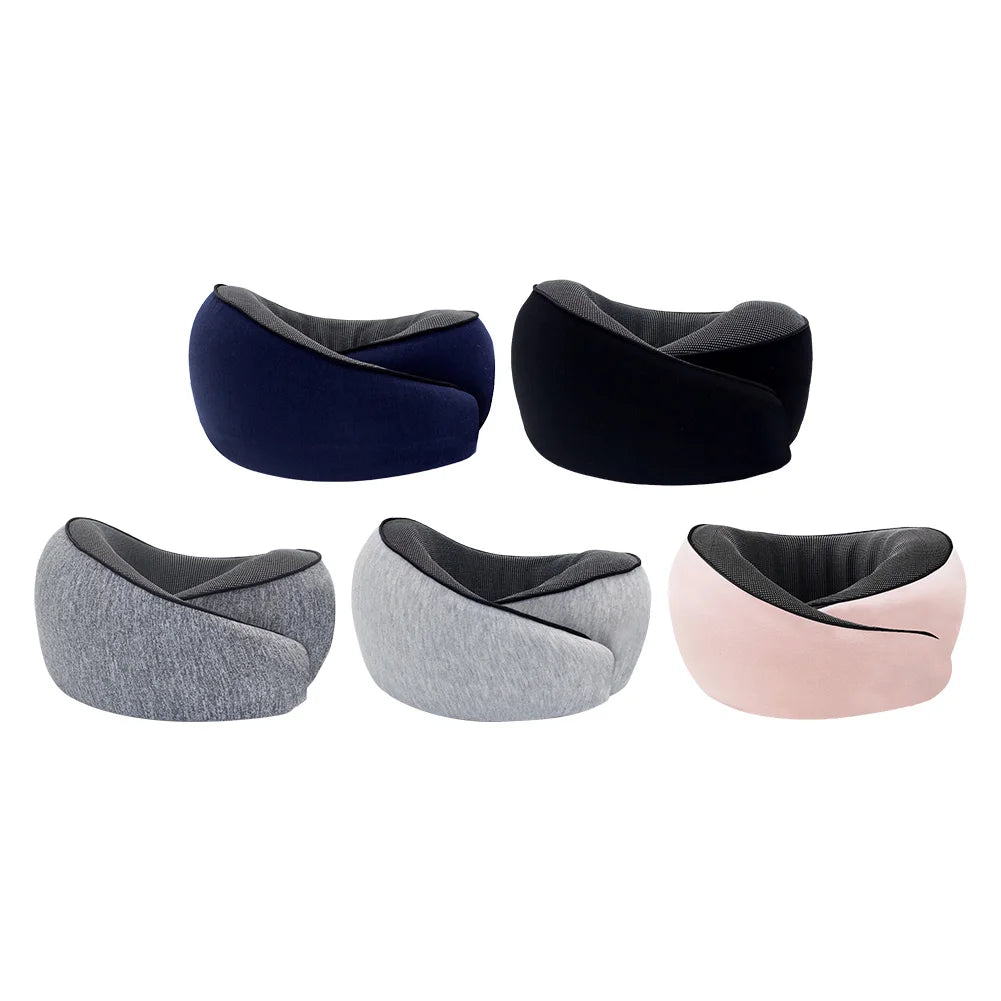 U-shaped adjustable travel neck pillow – ergonomic support cushion & reusable headrest for airplane, car, chair, home & office